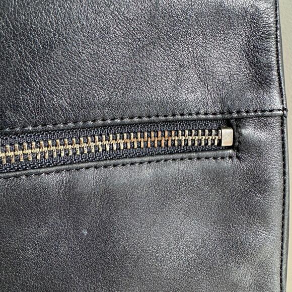 Calvin Klein Black Leather Messenger Work Shoulder Bag-Unisex - Picture 9 of 13